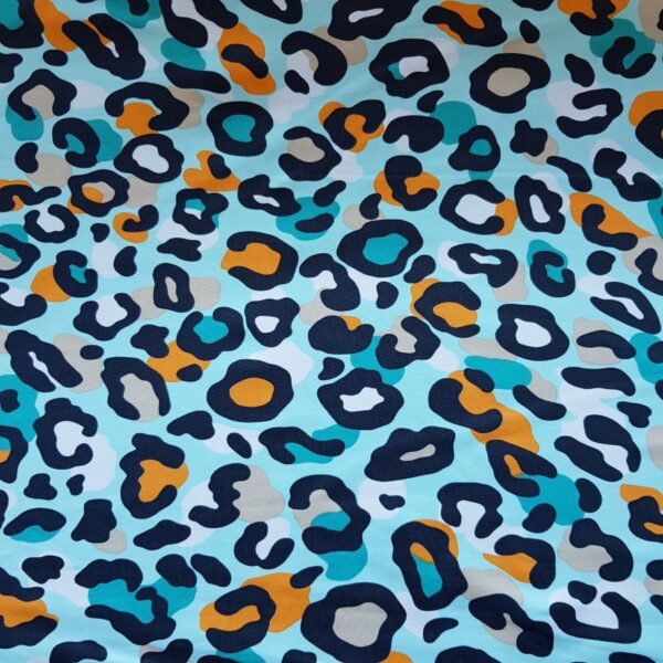 Badelycra hellblau mit Tigerprint Camouflage