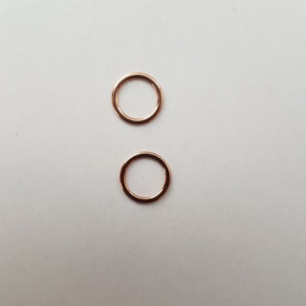 2 Stk. Ringe 10 mm, roségoldfarbig