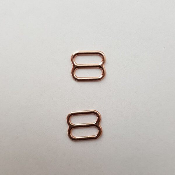 2 Stk. Schieber 10 mm, roségoldfarbig