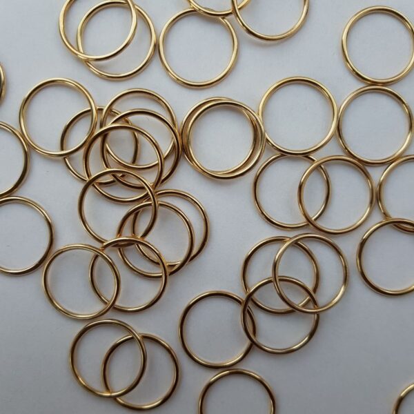 2 Stk. Ringe 16 mm, goldfarbig – Bild 2