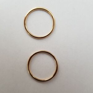 2 Stk. Ringe 16 mm, goldfarbig