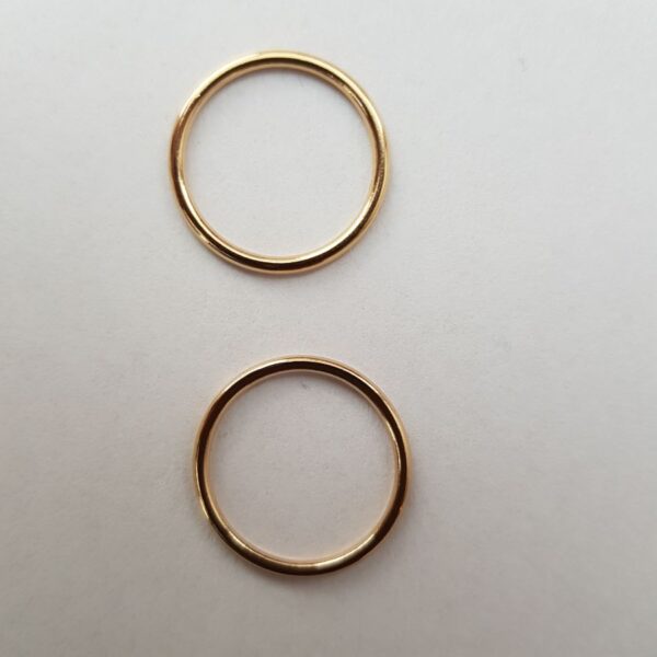 2 Stk. Ringe 16 mm, goldfarbig