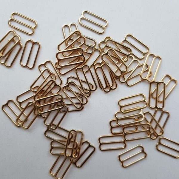 2 Stk. Schieber 16 mm, goldfarbig – Bild 2