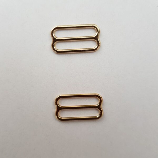 2 Stk. Schieber 16 mm, goldfarbig