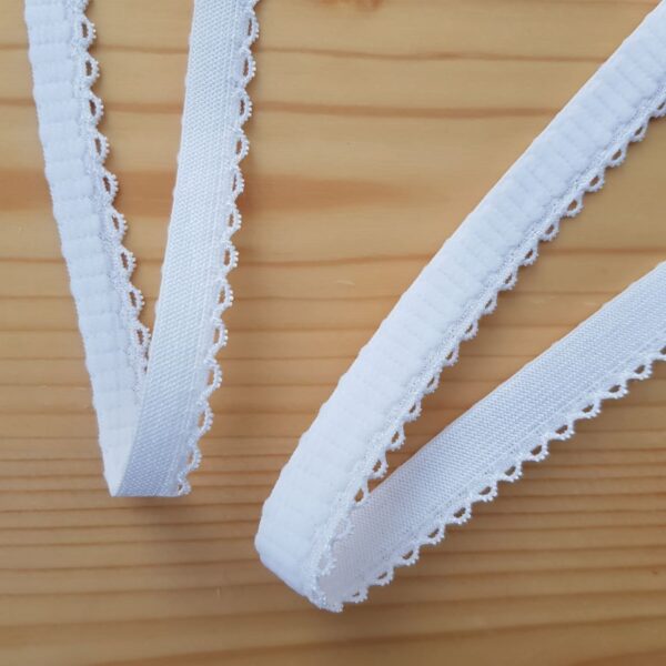 Velourelast mit Bogenkante, 7 mm, weiss – Bild 2