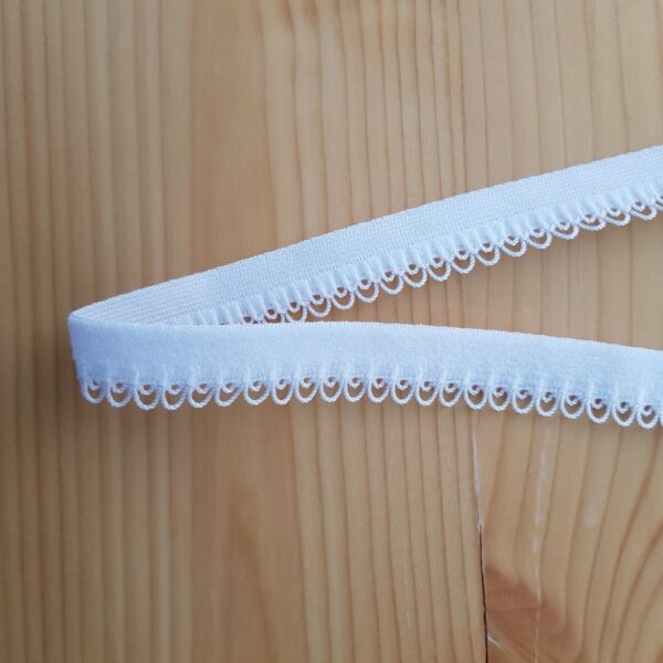 Velourelast mit doppelter Bogenkante, 10 mm, hochweiss – Bild 2