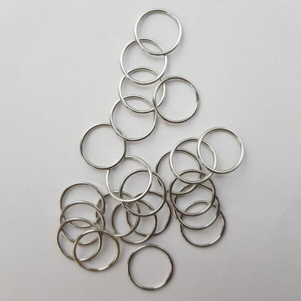2 Stk. Ringe 16 mm, silberfarbig – Bild 2
