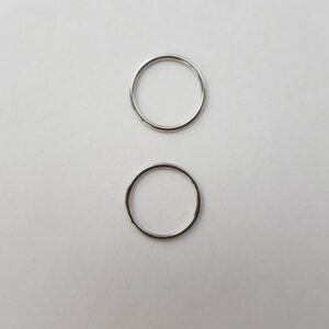 2 Stk. Ringe 16 mm, silberfarbig