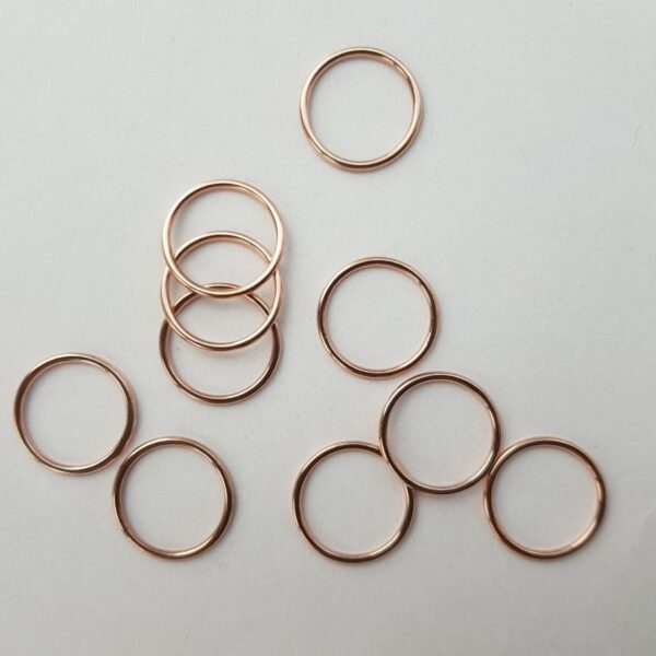 2 Stk. Ringe 16 mm, roségoldfarbig – Bild 2