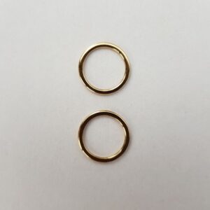 2 Stk. Ringe 12 mm, goldfarbig