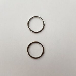 2 Stk. Ringe 12 mm, silberfarbig