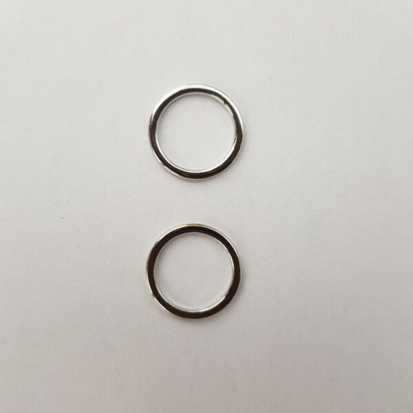 2 Stk. Ringe 12 mm, silberfarbig