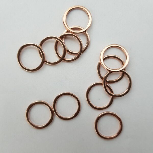 2 Stk. Ringe 12 mm, roségoldfarbig – Bild 2