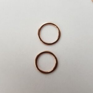 2 Stk. Ringe 12 mm, roségoldfarbig