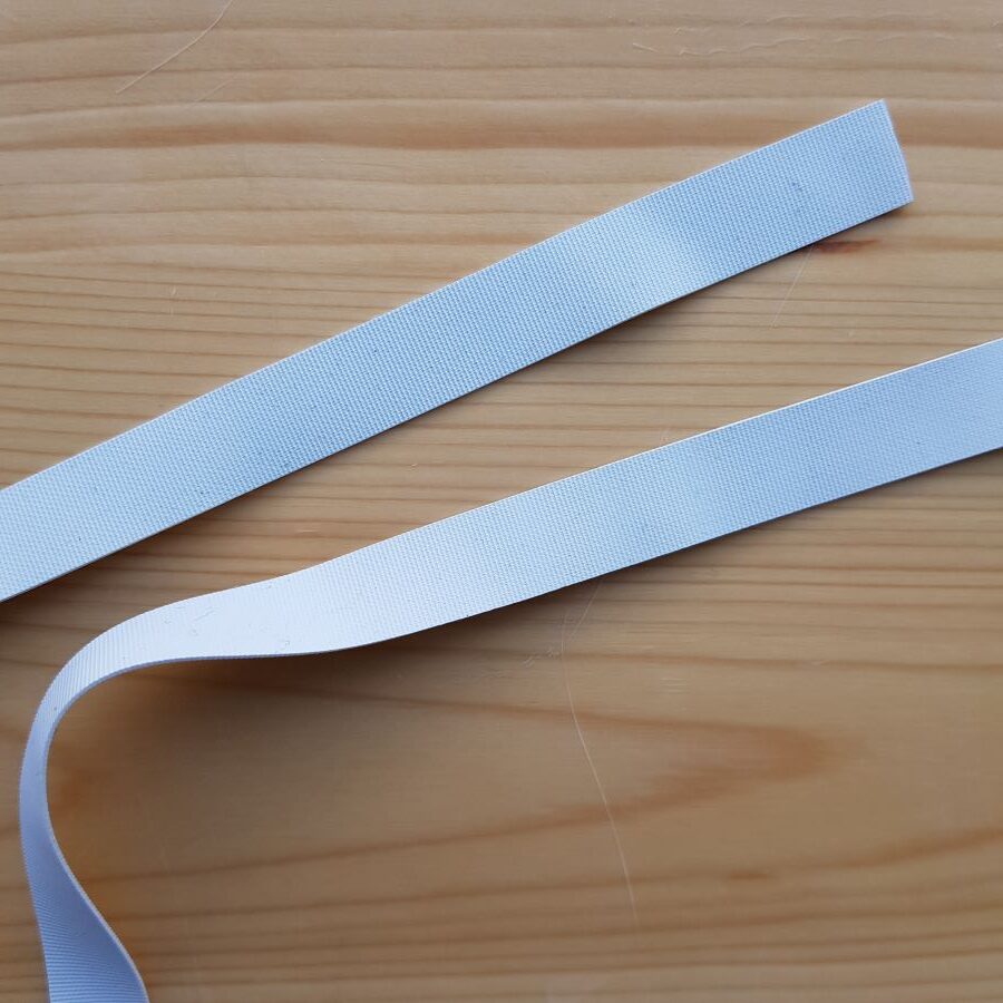 Badegummi, weiss, 13 mm, gerillt