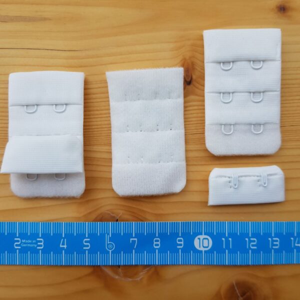 BH Verschluss, naturweiss, 3 x 2, ca. 3,2 cm breit – Bild 2