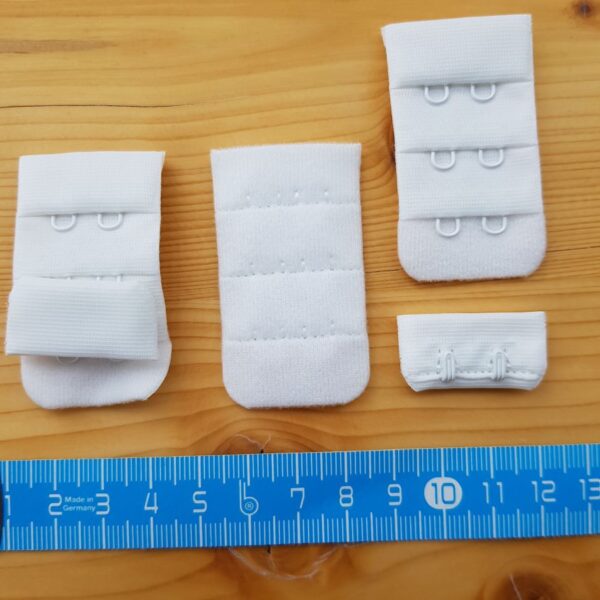 BH Verschluss, weiss, 3 x 2, ca. 3 cm breit – Bild 2