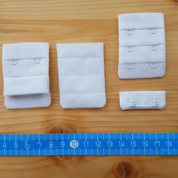 BH Verschluss, naturweiss, 3 x 2, ca. 3,9 cm breit – Bild 2