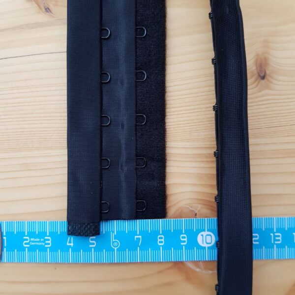 BH Verschluss, schwarz, 2 x, am Meter – Bild 2