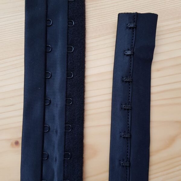 BH Verschluss, schwarz, 2 x, am Meter – Bild 4