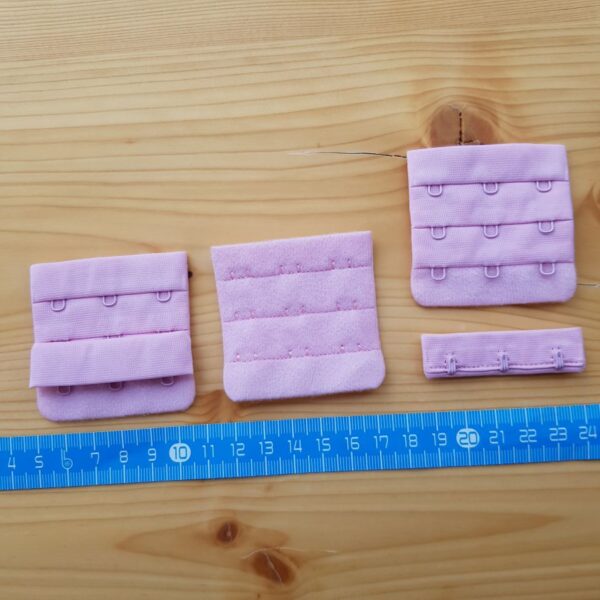 BH Verschluss, rosé, 3 x 3, ca. 5,5 cm breit – Bild 3