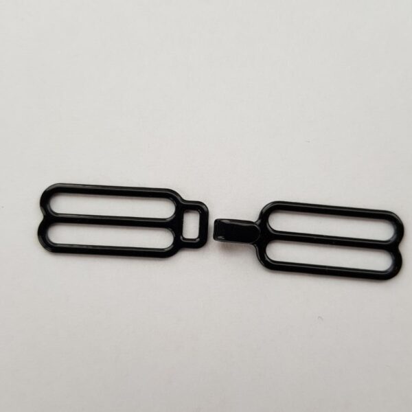 Schieberverschluss 20 mm, schwarz (2-teilig)