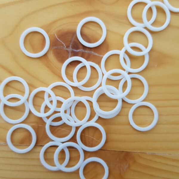 2 Stk. Ringe 10 mm, weiss – Bild 2