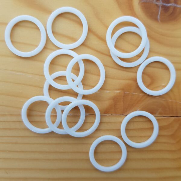 2 Stk. Ringe 12 mm, weiss – Bild 2