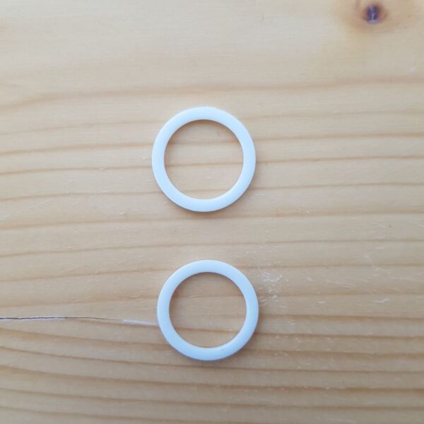 2 Stk. Ringe 12 mm, weiss
