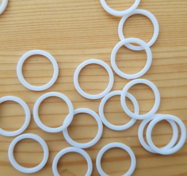 2 Stk. Ringe 14 mm, weiss – Bild 2