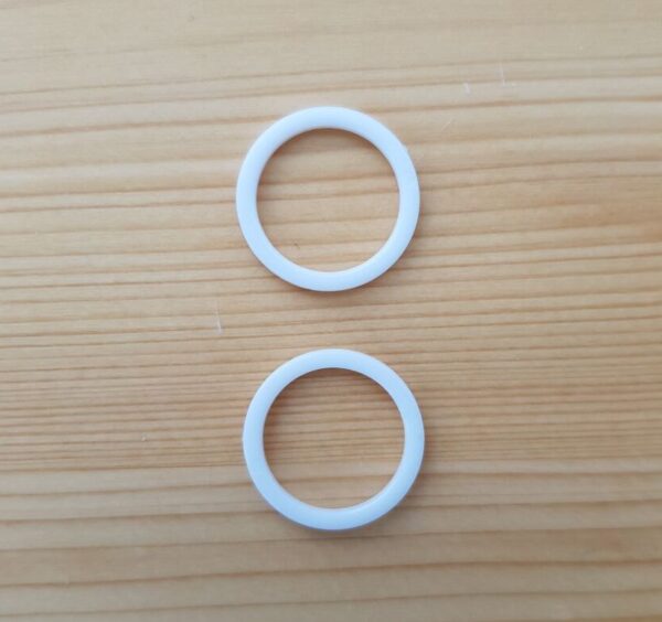 2 Stk. Ringe 14 mm, weiss
