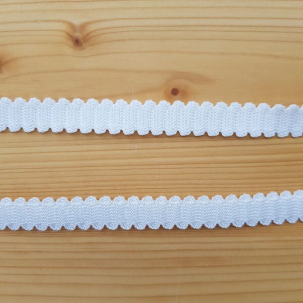 Trägerband mit Bogenkante, 10mm, weiss – Bild 2