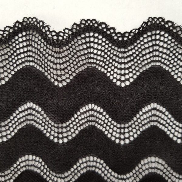 Elastische Spitze, Wave, schwarz