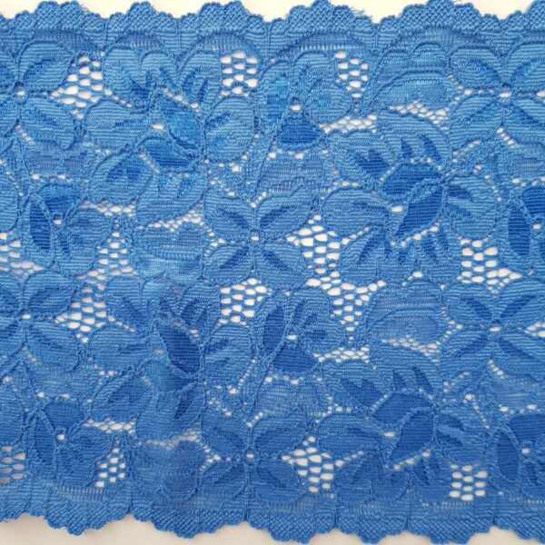 Elastische Spitze, Blumenmeer, kornblumenblau – Bild 3