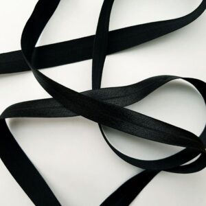 Faltgummi, elastisches Einfassband, 20 mm, schwarz