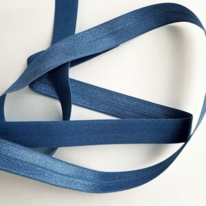 Faltgummi, elastisches Einfassband, 20 mm, blaugrau