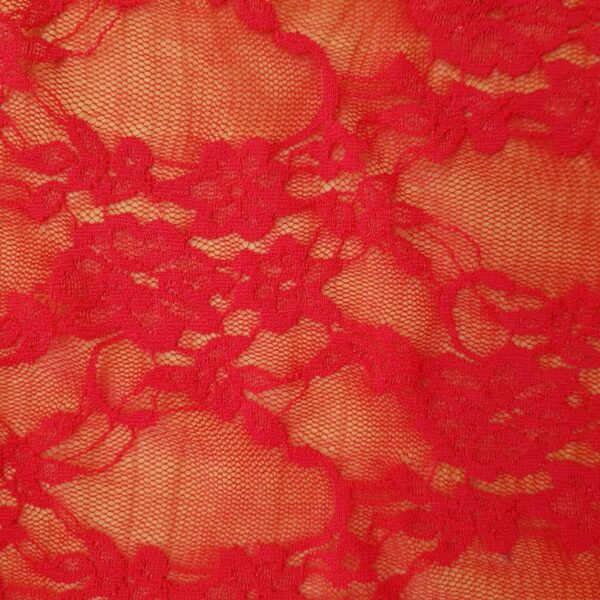 Elastischer Spitzenstoff, rot