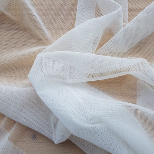 Elastischer Tüll, weiss – Bild 4