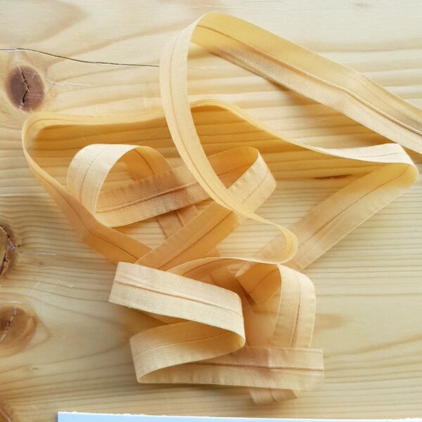 Transparentes Faltgummi, elastisches Einfassband, 16 mm, camel