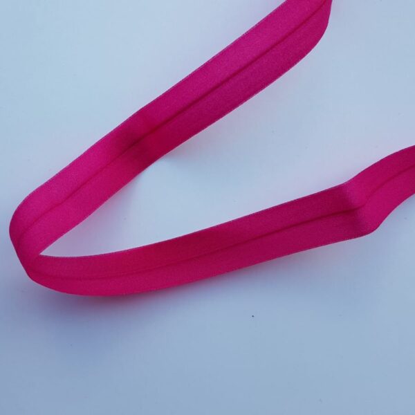 Transparentes Faltgummi, elastisches Einfassband, 16 mm, pink – Bild 2