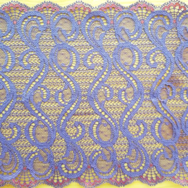 Elastische Spitze, Kringel, mauve mit fuchsia