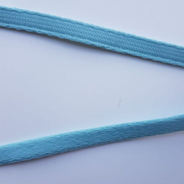Bügelband, gerade Form, flauschig, 10 mm, aqua – Bild 2