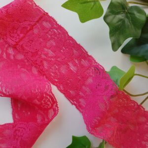 elastisches Spitzenband pink
