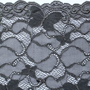 Elastische Spitze Schmetterlinge dunkelgrau